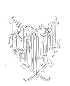 an ornate monogram with the letter e in it