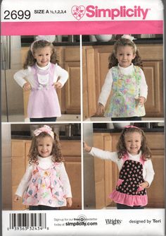 the sewing pattern for girls'dresses and jumpers