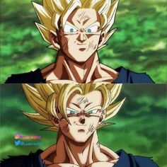 the two faces of gohan and trunks in dragon ball super broly anime meme