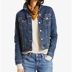 New Without Tags. Never Worn. Women’s Original Cotton Denim Trucker Jacket In Color Sweet Jane. Perfect Condition! Smoke-Free And Pet-Free Home. Macys Women, Jean Jacket Outfits, Denim Trucker Jacket, Levis Jacket, Levis Denim, Levis Women, Denim Jean Jacket, Trucker Jacket, Blazers For Women