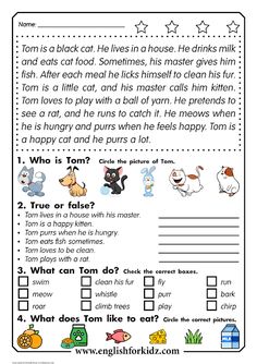 a printable worksheet for children to practice their reading skills