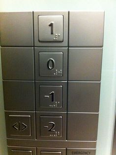 the door to an emergency room has numbers and arrows on it's doors,