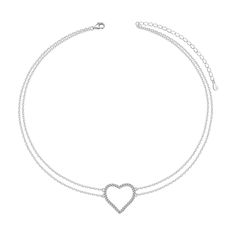 PRICES MAY VARY. The Heart choker necklace is the actual idea of using simple and elegant. choker length can be free to match according to your preferences. The lobster clasp fastening. chic Jewelry for women and girls. necklace length:13‘’+3‘’(Extended chain), You can freely adjust the length according to your neck and clothes. 100% 925 Sterling Silver, Platinum Polished Finished. Won't change color or get dark.Tarnish Resistant, Nickel Free. Occasion:perfect gift for Christmas Gift, Wedding, E Mother's Day Party Jewelry With Open Heart Shape, Elegant Silver Heart Pendant Choker, Valentine's Day Silver Elegant Choker, Party Heart Beads Sterling Silver Jewelry, Party Jewelry With Heart Beads In Sterling Silver, Sterling Silver Open Heart Jewelry For Party, Party Sterling Silver Jewelry With Heart Beads, Elegant Silver Choker With Heart Charm, Bead Butterfly