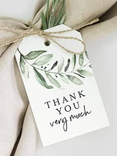 a thank you veggie gift tag tied with twine