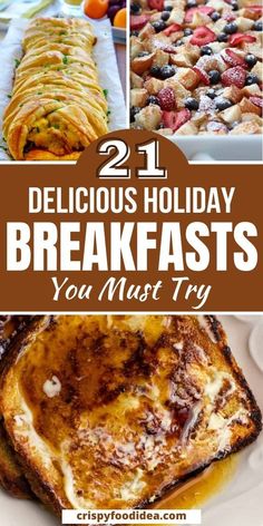 These delicious holiday breakfast recipes are best for morning meal and you must try. Holiday Breakfast Ideas, Christmas Breakfast Casserole, Christmas Breakfast Recipe, Thanksgiving Breakfast, Best Breakfast Casserole, Holiday Breakfast, Christmas Food Dinner, Christmas Brunch, Christmas Breakfast