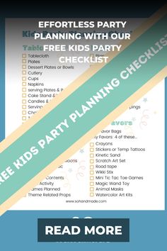 free kids party planning checklist 2nd Birthday Party Checklist, Kids Party Checklist, Toddler Birthday Party Checklist, Birthday Party Supplies Checklist, Party Checklist Birthday Event Planning