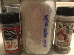 spices and seasonings are sitting on the counter