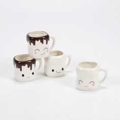 180 Degrees 180 Degrees Ceramic Marshmallow Mug with Handle - Little Miss Muffin Children & Home Marshmallow Face, Hot Chocolate Mugs, Marshmallow Flowers, Marshmallow Mugs, Cute Marshmallows, Recipes With Marshmallows, Marshmallow Pops, Chocolate Mugs, Best Coffee Mugs