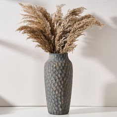 there is a vase that has some plants in it