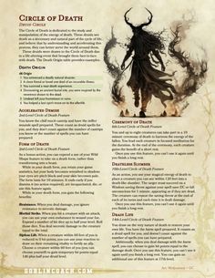 Homebrew Druid Circle, Homebrew Classes, Dnd Druid, Dnd Character Sheet, Dnd Homebrew, Dnd Items