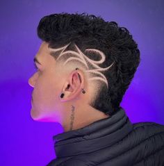 Undercut Long Hair Design, Curly Taper Fade