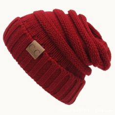 - 100% Authentic - Material: 100% Comfort Soft Acrylic - Size: One Size Fits Most - Great For Both Men And Women Slouchy Hats For Cold Weather, Red Warm Outdoor Hat, Warm Red Hat For Outdoor, Trendy Red Outdoor Hat, Warm Red Outdoor Hat, Red Knitted Beanie For Winter, Red Knitted Winter Beanie, Red Knit Winter Hat, Red Winter Hat For Outdoor