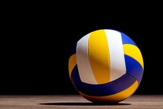 an image of a volleyball ball on the ground