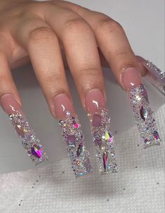 Typing With Long Nails, Acrylic Nails Toes, Nail Designs Bling, Wow Nails, Coffin Nails Long