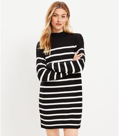 Women's Dresses | Loft New Trendy Dresses, Mock Neck Sweater Dress, Trendy Skirts, Exclusive Clothing, New Dresses, Mock Neck Sweater, Dress With Cardigan, Petite Dresses, Puffer Vest