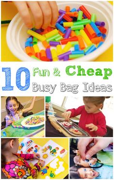 10 fun and cheap busy bag ideas for toddlers to use in the classroom or at home