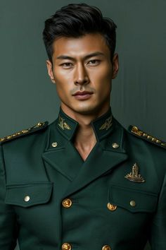 Male Model Photography, Beard Men, Military Inspired Jacket, Latino Men, Combat Gear, Hot Asian Men, Futuristic Fashion, Men In Uniform