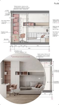 an image of a room with furniture and details in the diagram above it is a bed, desk, chair, bookshelf and shelves