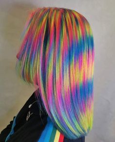 Pride Hair, Colors Of Hair, Hair Color Idea, Hair Rainbow, Chanel Art, Rainbow Mermaid, Creative Hair