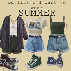 Retro Aesthetic Outfit Ideas Summer, Outfit Ideas 80s Style Retro, Womans 90s Outfits, 90s Aesthetic Outfit Summer, 80s Outfits For Summer, High Rise Shorts Outfit Summer, 80s Outfits Stranger Things Summer, Indie Aesthetic Fashion Summer, 90s Aesthetic Summer Outfits