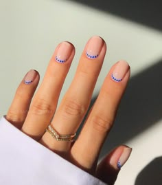 Minimal Short Nail Design, Easy Nail Designs Summer, Biab Nails, Minimalist Nail, 2024 Nails