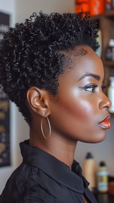 Embrace Your Curls: 30 Short 4C Hairstyles for Effortless Chic Short 4c Hairstyles, Natural Hair Twa, Teeny Weeny Afro, Twa Hairstyles