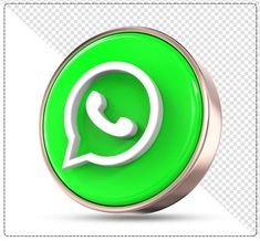 a green and white icon with the text whatsapp on it, transparent background