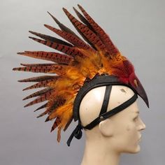 Phoenix Costume Headpiece : 23 Steps (with Pictures) - Instructables Fantasy Costumes, Black Feathers, Leather Pieces