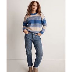 New Madewell Space-Dyed Otis Pullover Sweater Hometown Heroes, Blue Space, Madewell Sweater, Madewell Sweaters, Fit Body, Rachel Comey, Madewell Denim, Sweater Fashion, Oversized Fits