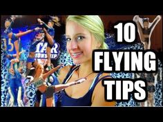 a woman holding a tennis racquet in front of her face with the words 10 flying tips