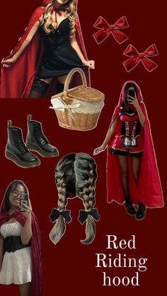 red riding hood costume and accessories