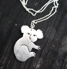 koala necklace Australia necklace Australian koala bear pendant Koala Necklace, Koala Drawing, Bear Pendant, Koala Bear, Love Design, Bling Jewelry, Bling Bling, Cute Jewelry, Koala