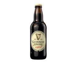 a bottle of guinness beer on a white background