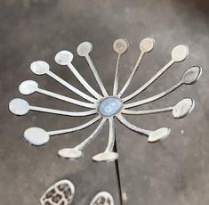 several spoons are arranged in the shape of a flower