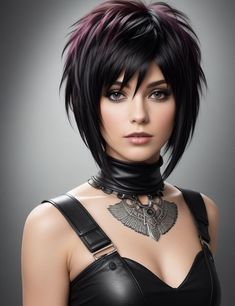 Rocker Hairstyles For Women, Natural Short Hairstyles, Short Hairstyle Ideas, Hair Colors Ideas, Short Hairstyles For Black Women, Rocker Hair, Layered Haircuts For Medium Hair, Color Highlights