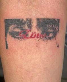 Milymatt, tattoo, tattoos, love, red, Y2K, black, realistic, girl, tears, löve, goth, aesthetic, art, stick and poke Inner Bicep Tattoo, Unique Tattoo Ideas, Funky Tattoos, Omerta Tattoo, Badass Tattoos, Hand Tattoos For Guys, Black Ink Tattoos