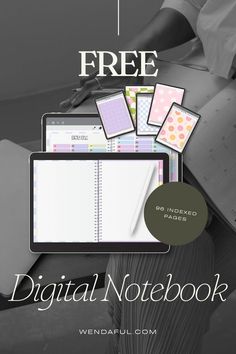 Get Organized with My Free Digital Notebook: Your Ultimate Tool for a Streamlined Life Blank Digital Planner, Digital Sticker Book, Digital Notebooks Free, Digital Notebook Ideas, Free Hyperlinked Notebook, Goodnotes Diary Template Free, How To Use Digital Planner, Digital Planner Aesthetic Ideas, Noteshelf Templates Free