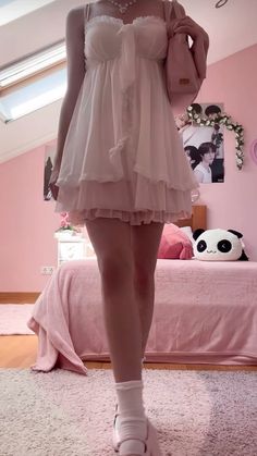 White Dress Outfit Aesthetic, Dress Outfit Aesthetic, White Dress Aesthetic, Shojo Girl, Coquette Fits, Glow Up Board, Large Group Of People, Love Core, Pink Journal