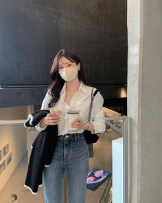 Korean Outfit Street Styles, Casual College Outfits, Korean Casual Outfits, Dress Korean, Casual Day Outfits, Korean Girl Fashion, Stylish Work Outfits, Ulzzang Fashion, Kpop Fashion Outfits