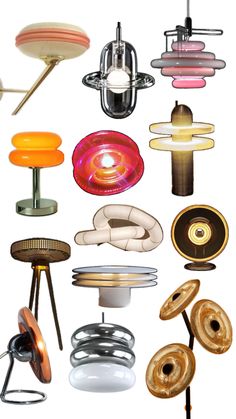 an assortment of different types of lamps and lightshades in various shapes and sizes