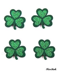 Olivia Mark – 1 par de pendientes con forma de trébol de purpurina del día de San Patricio Chic Type, Estilo Chic, Saint Patrick, Olivia Mark, Style Chic, St Patricks, St Patricks Day, Glitter, Plants