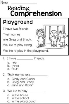 the reading worksheet for children to learn how to read