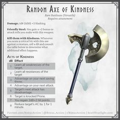 Dnd 5e Magic Axes, Feywild Dnd, Dnd Magic Items, Dnd Subclasses, Homebrew Items, Dnd Diy, Dnd Crafts