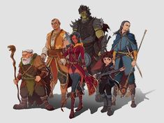 an image of some characters from the video game avatars, including two men and one woman