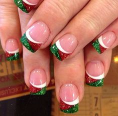 Holiday Nail Designs, Christmas Nails Easy, Cute Christmas Nails, Christmas Nails Acrylic, Nails Polish, Winter Nail Art