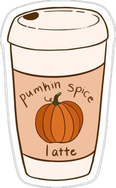 pumpkin spice latte sticker