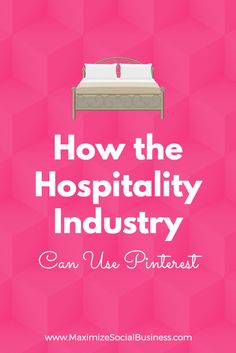 a pink poster with the words how the hospital industry can use pinterest on it