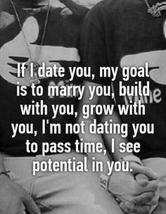 two people sitting next to each other with the text if i date you, my goal is