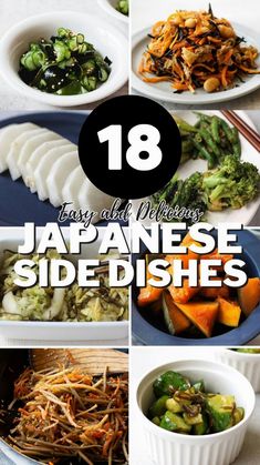 Explore a handpicked selection of 18 top Japanese side dishes, each accompanied by a simple recipe. Bring the rich and delightful tastes of Japan to your dining experience today! Korean Food Side Dishes, Asian Dinner Recipes, Korean Side Dishes