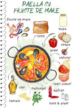 a recipe book with an image of food in spanish and english on the front cover